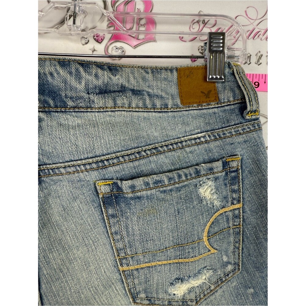 American Eagle Outfitters shorts Distressed Light Blue Denim Cutoff Shorts - Picture 5 of 9
